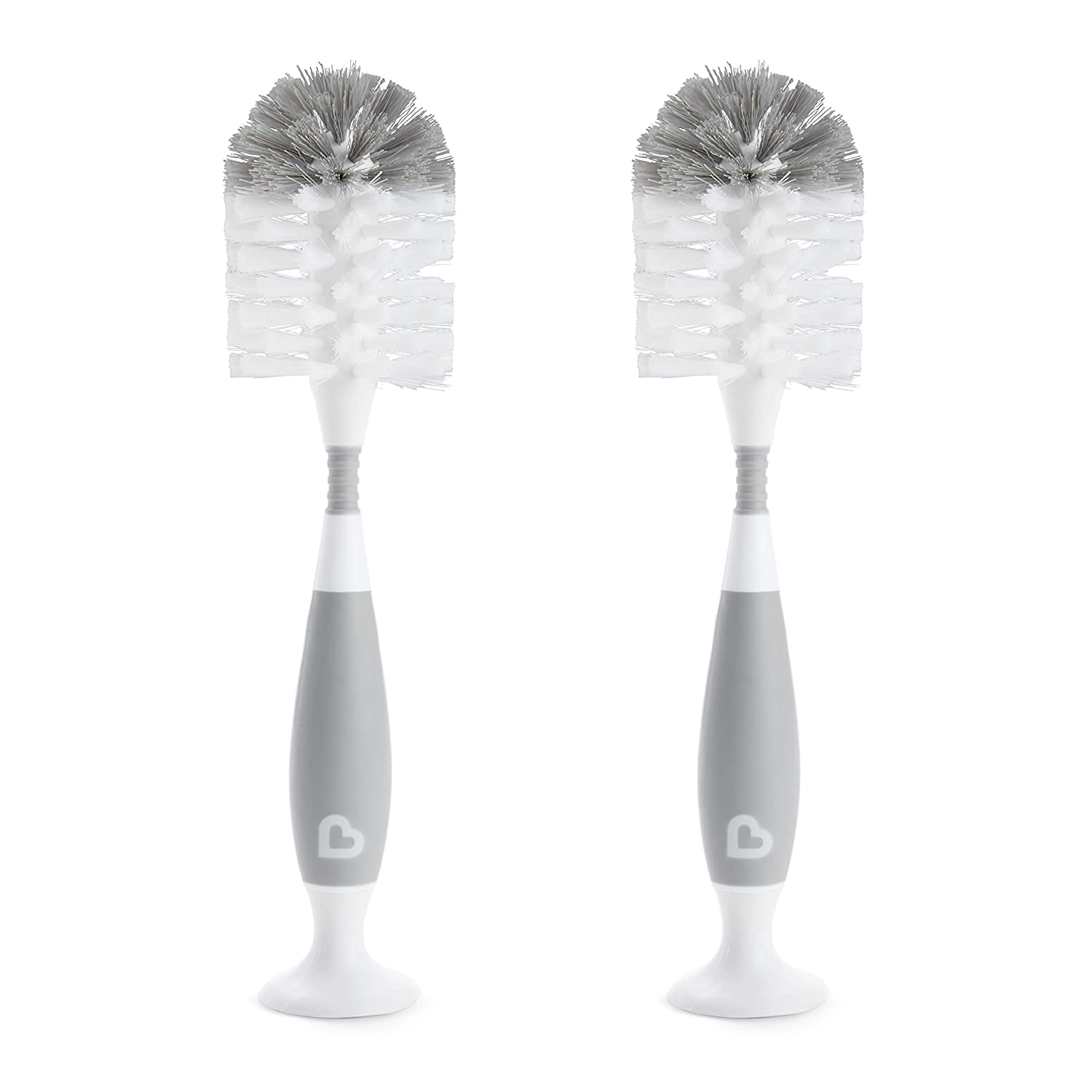 Munchkin Sponge Bottle Brush, 2 Pack, Grey - Image 3